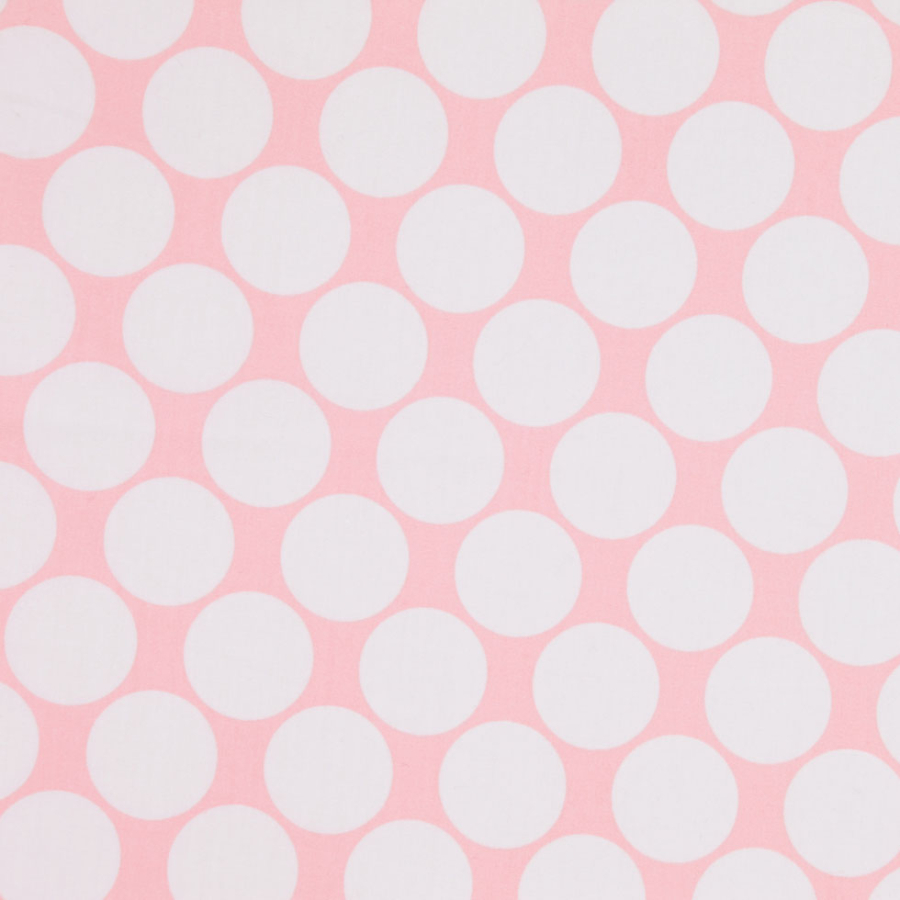 Pink Polka Dot Cotton Print | Mood Fabrics