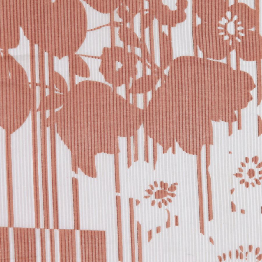 Terracotta Floral Cotton Batiste | Mood Fabrics