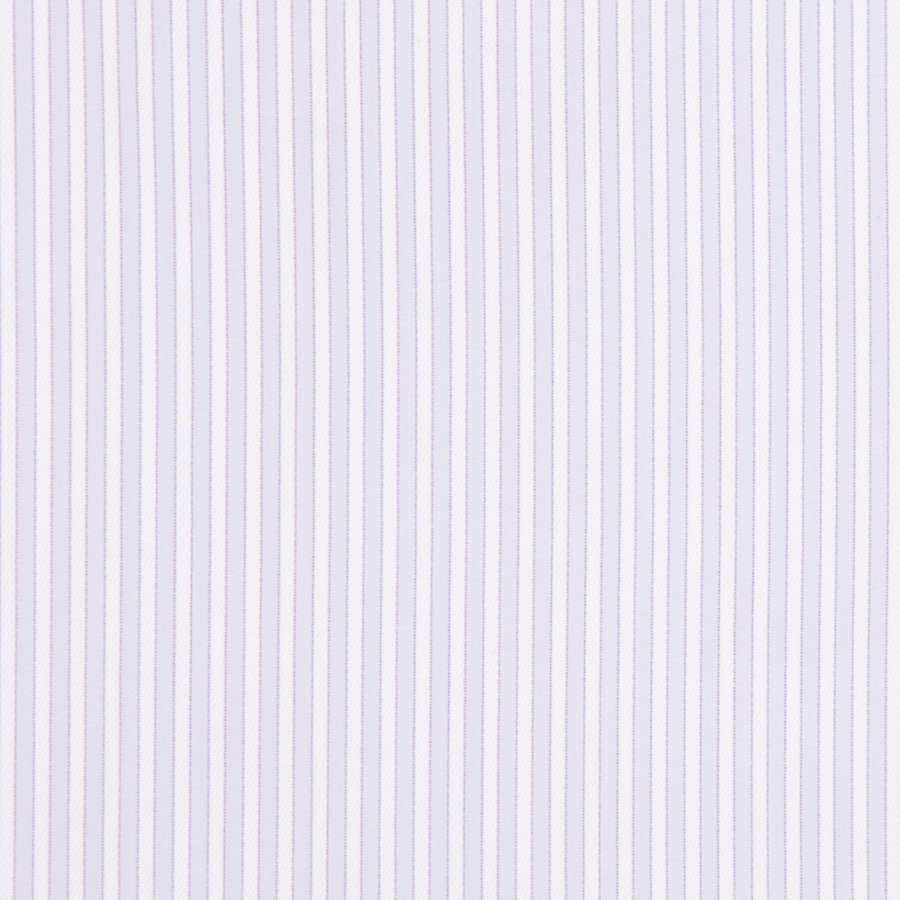 White/Baby Blue Striped Shirting | Mood Fabrics