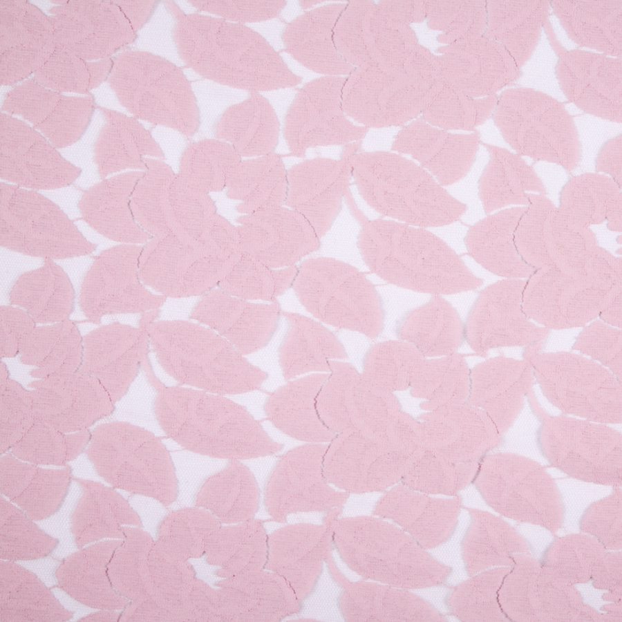 English Dusty Pink Floral Cotton-Nylon Lace | Mood Fabrics