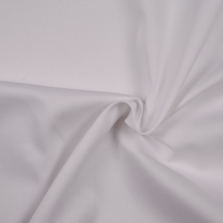 White Solid Organic Cotton Twill | Mood Fabrics