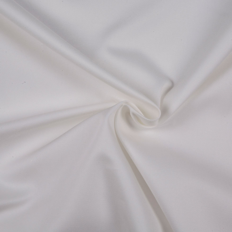Winter White Solid Organic Cotton Twill | Mood Fabrics