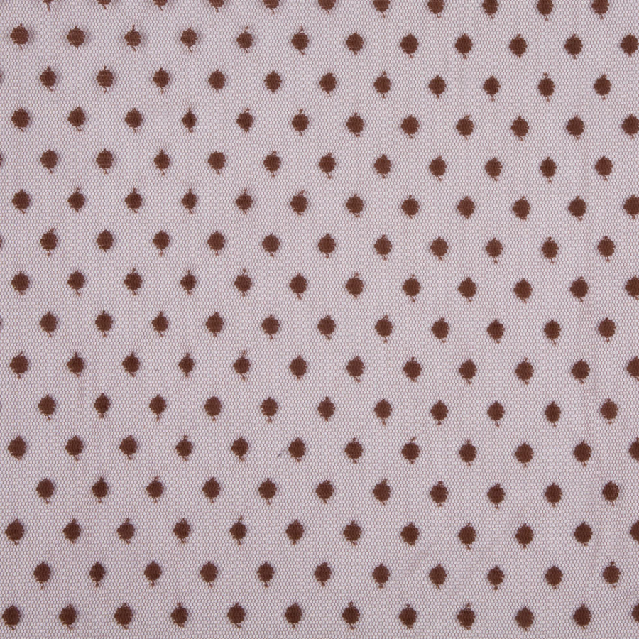 Brown Polka Dots Tulle & Crinoline | Mood Fabrics