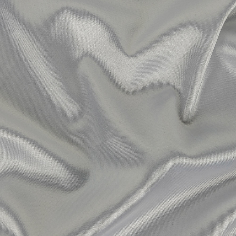 Bright White Stretch Polyester Satin | Mood Fabrics