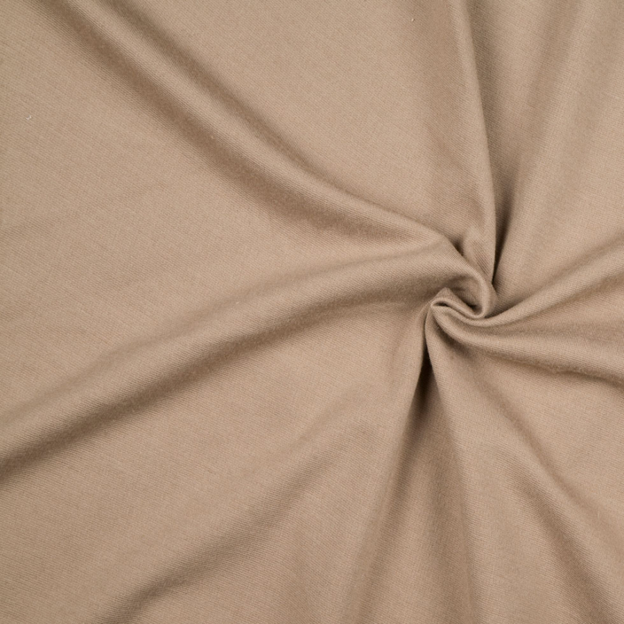 Taupe Stretch Polyester-Rayon Ponte de Roma | Mood Fabrics
