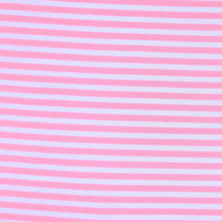 Sachet Pink and White Bengal Striped Cotton Stretch Jersey | Mood Fabrics