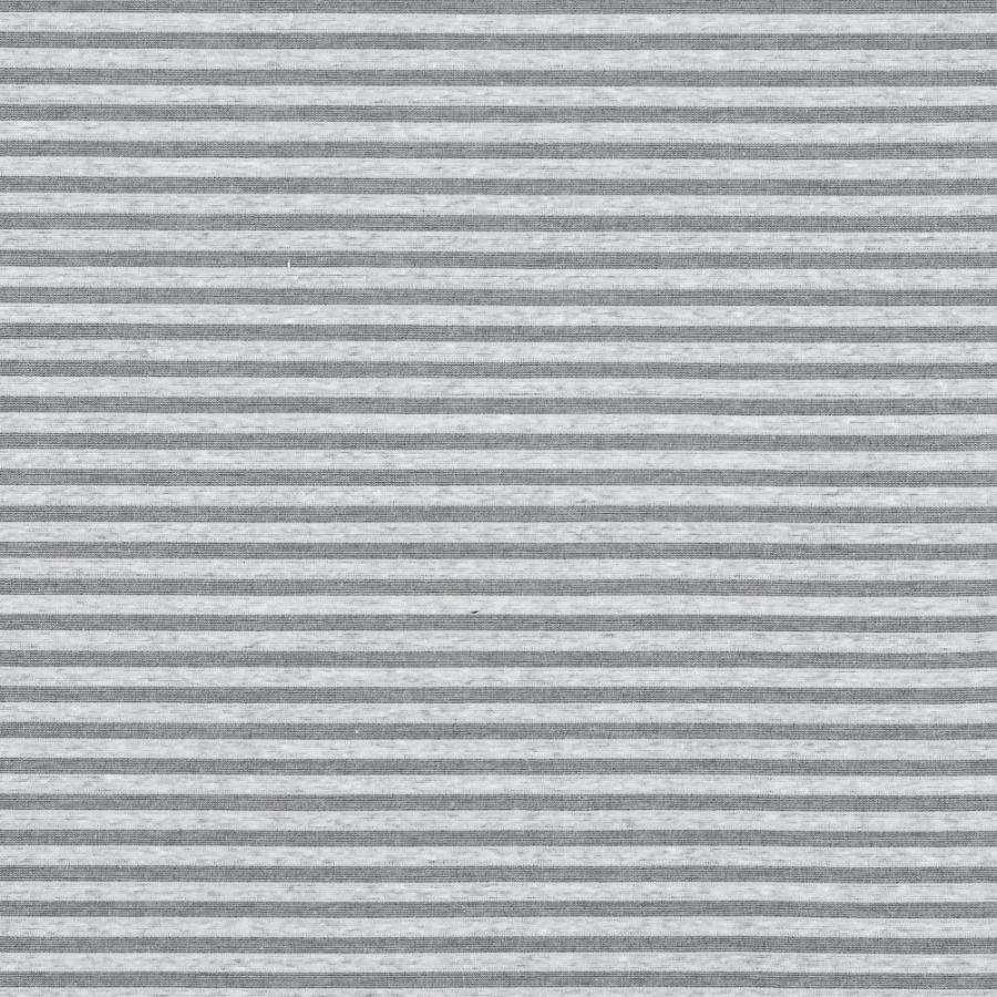 Sheer White Bengal Striped Stretch Cotton Jersey | Mood Fabrics
