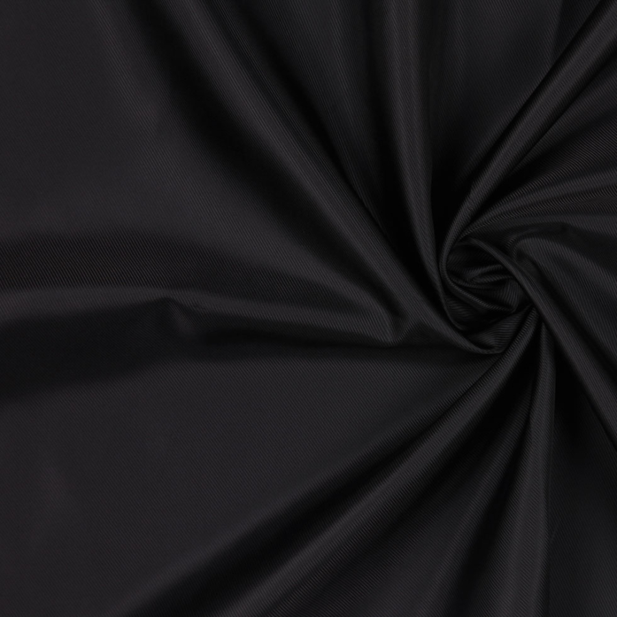 Black Twill Polyester Lining | Mood Fabrics