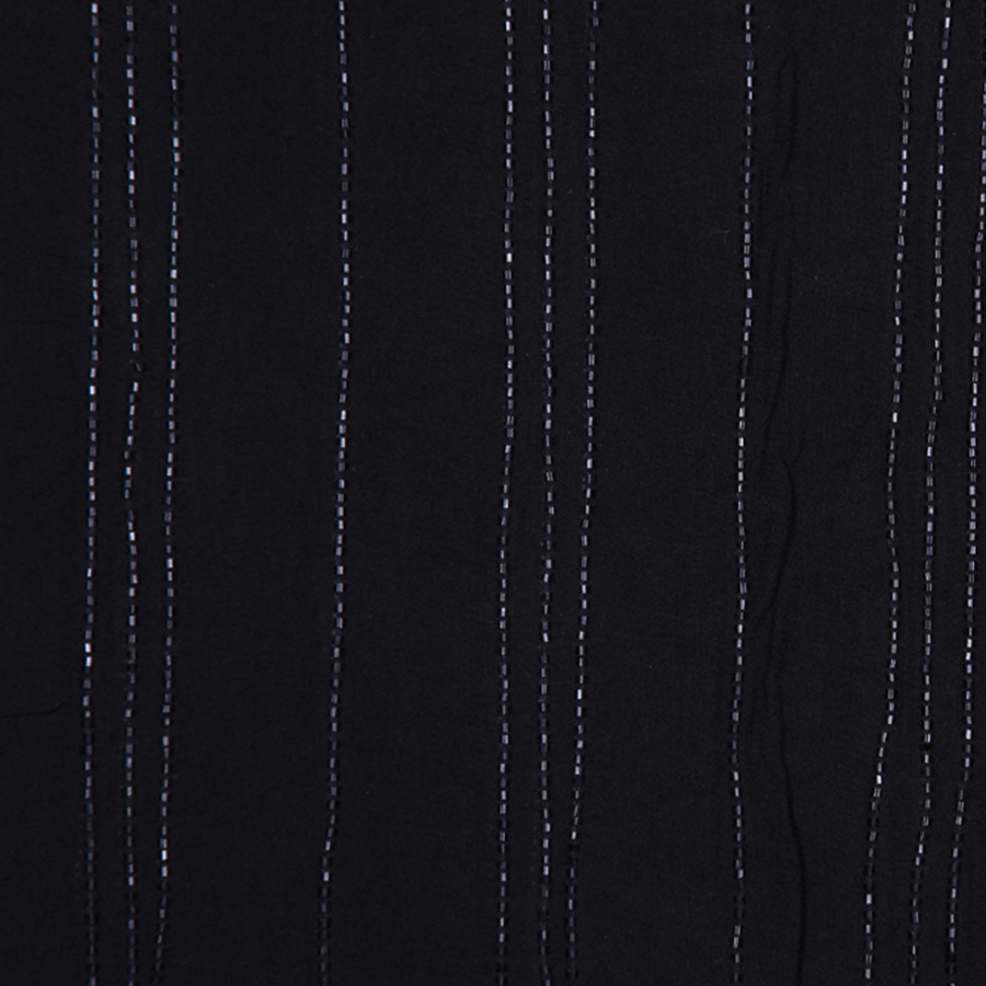 Black Beaded Double-Layer Rayon Gauze | Mood Fabrics