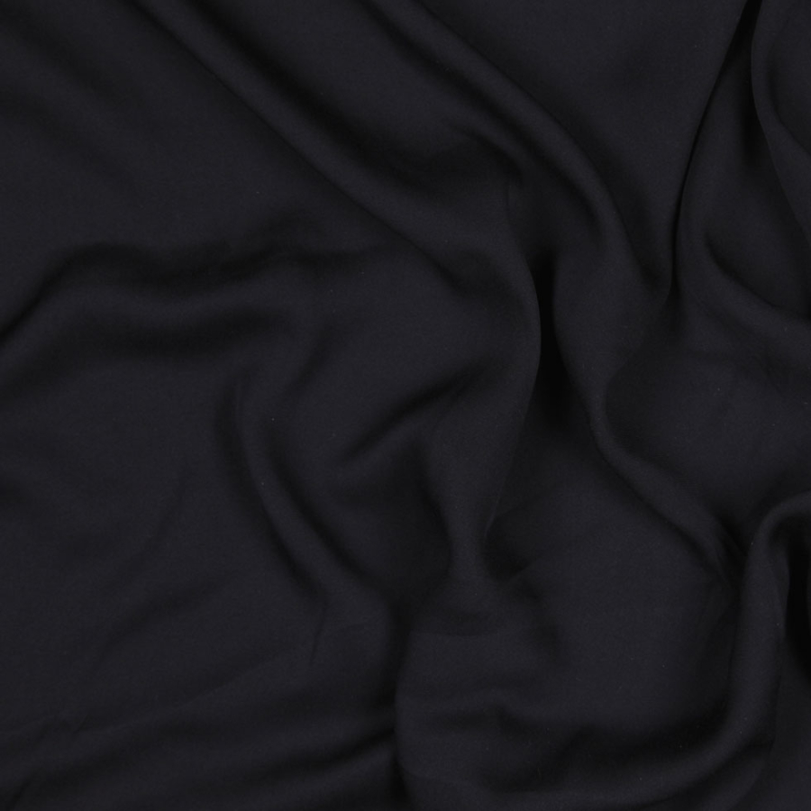 Donna Karan Black Italian Stretch Silk Georgette | Mood Fabrics
