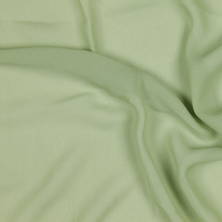 Tarragon Green Silk Crepe Georgette | Mood Fabrics