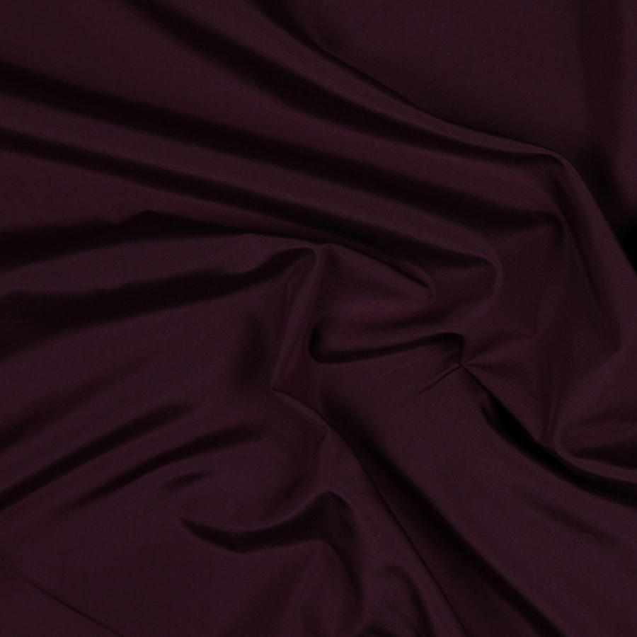 Burgundy Solid Poplin | Mood Fabrics