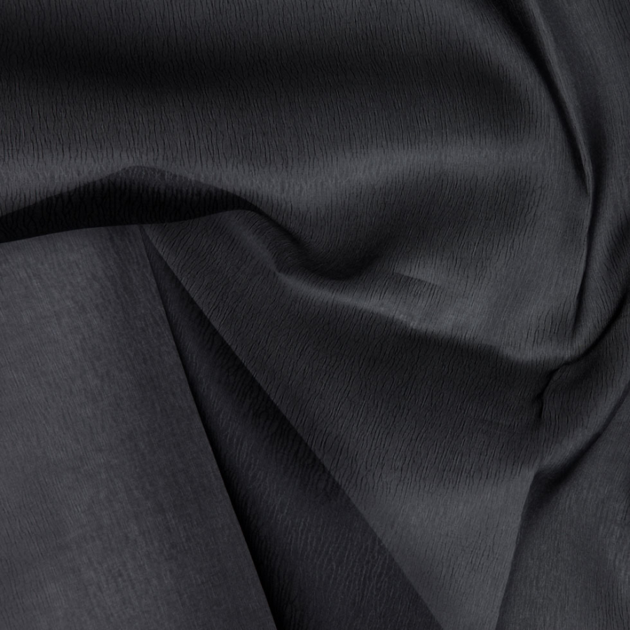 Black Solid Jacquard | Mood Fabrics