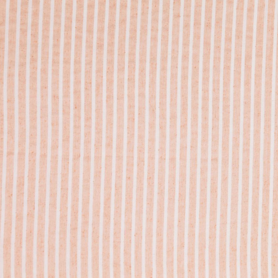 Orange/White Striped Woven | Mood Fabrics