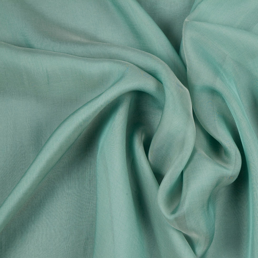 Green & Copper Silk Iridescent Chiffon | Mood Fabrics