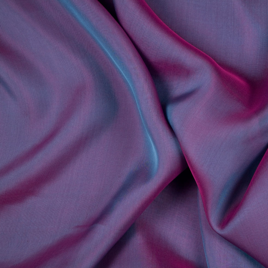 Pink & Blue Silk Iridescent Chiffon | Mood Fabrics