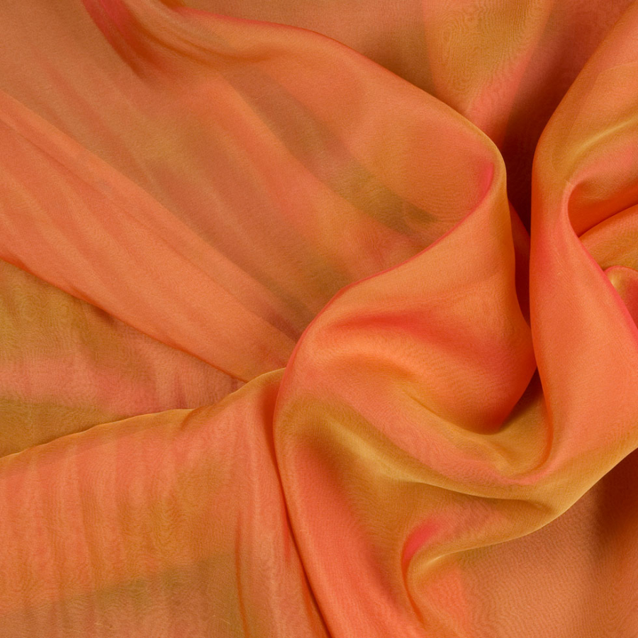 Rosey Silk Iridescent Chiffon | Mood Fabrics