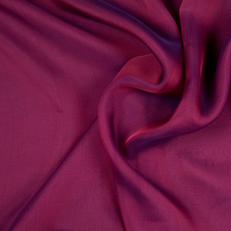 Rose/Marine Silk Iridescent Chiffon | Mood Fabrics