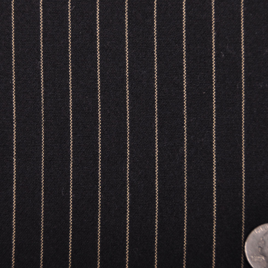 Black/Beige Striped Suiting | Mood Fabrics