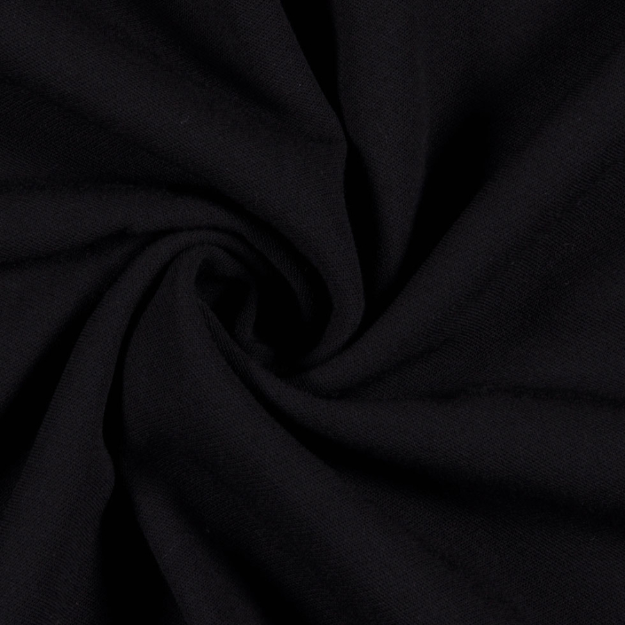 Donna Karan Black Solid Light Weight Suiting | Mood Fabrics