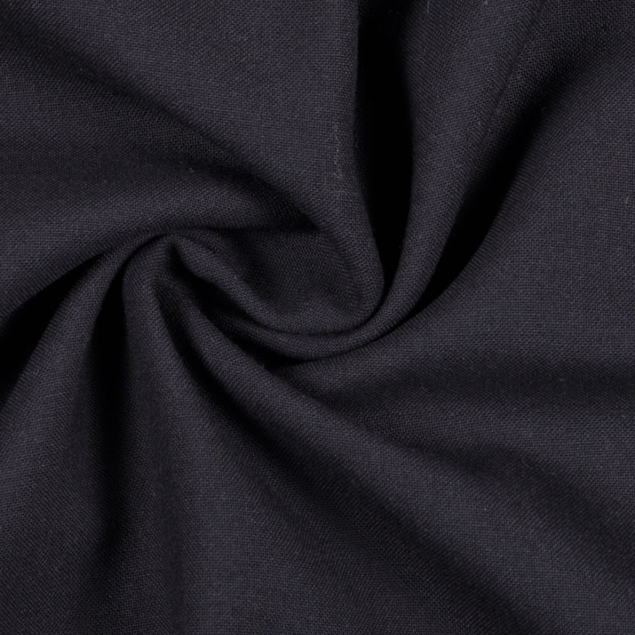 Italian Dark Navy Wool-Lycra Suiting | Mood Fabrics