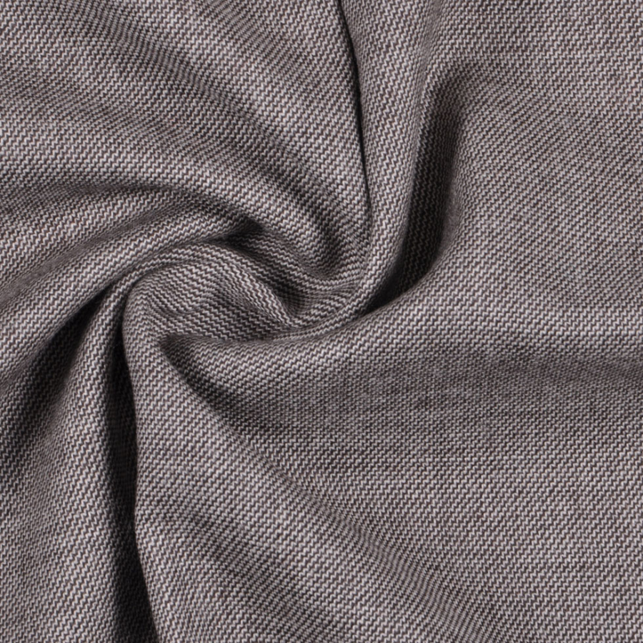 Carolina Herrera Gray/White Solid Suiting | Mood Fabrics