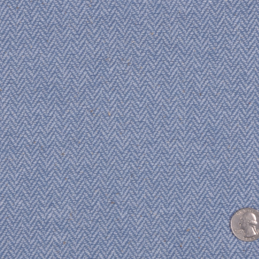 Gray Blue Herringbone Suiting | Mood Fabrics