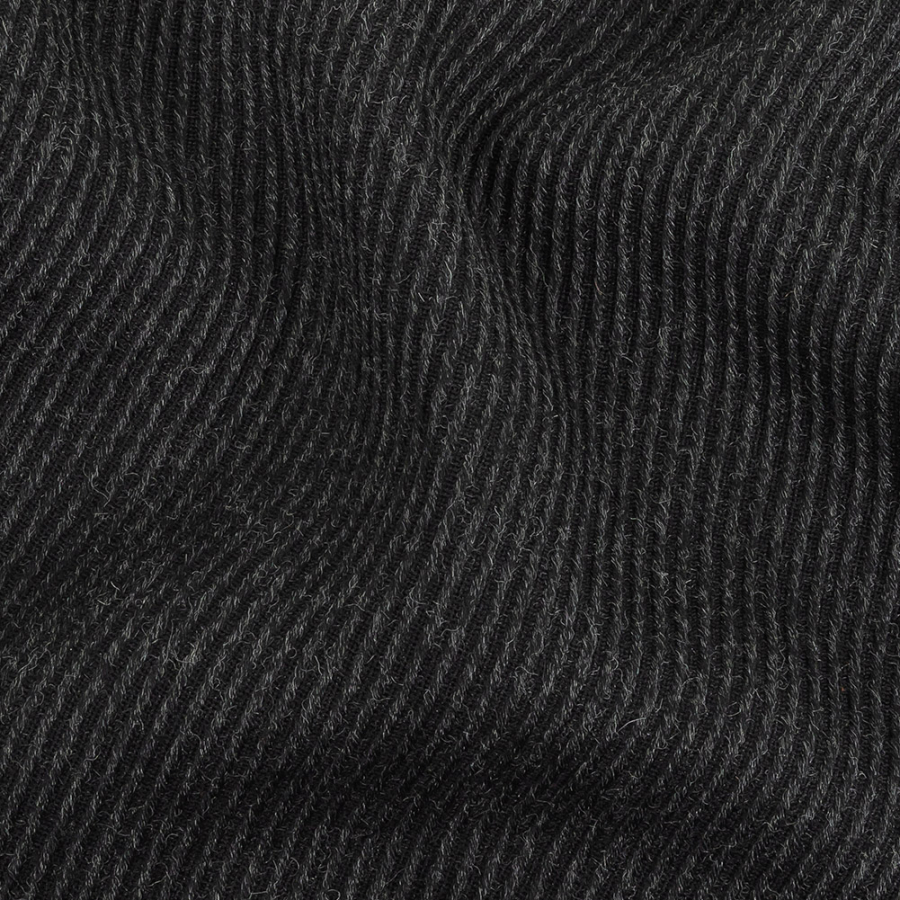 Calvin Klein Italian Black Ink Wool Whipcord Twill Coating | Mood Fabrics