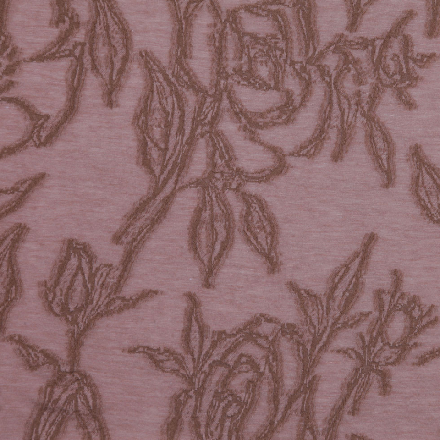 Nostalgia Rose Floral Wool-Blend Knit | Mood Fabrics
