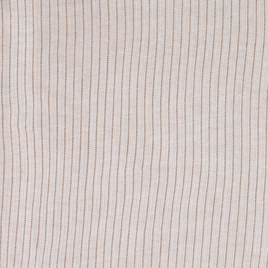 Off-White Striped Wool-Rayon Knit - Rayon Jersey - Jersey/Knits ...