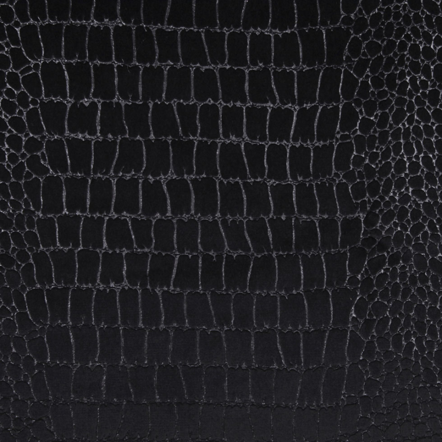 Black Alligator Velvet | Mood Fabrics