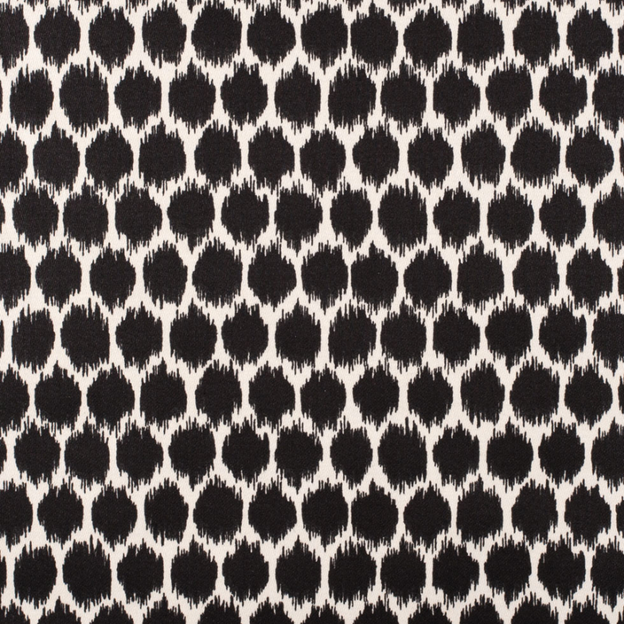 Noir Geometric Sateen | Mood Fabrics