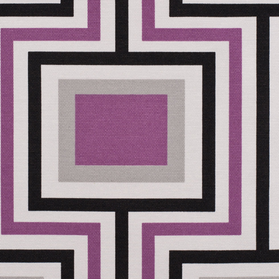 Magenta, Black and Gray Geometric Geometric Canvas | Mood Fabrics