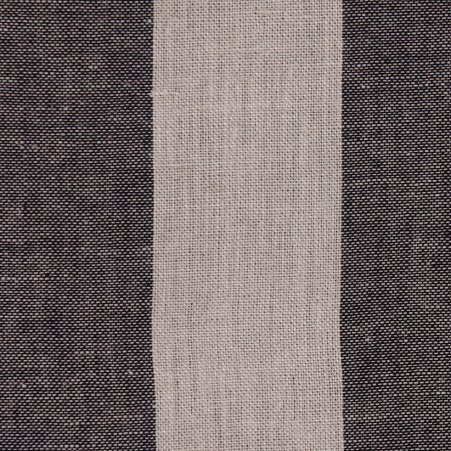 Black 1 Stripes Linen | Mood Fabrics