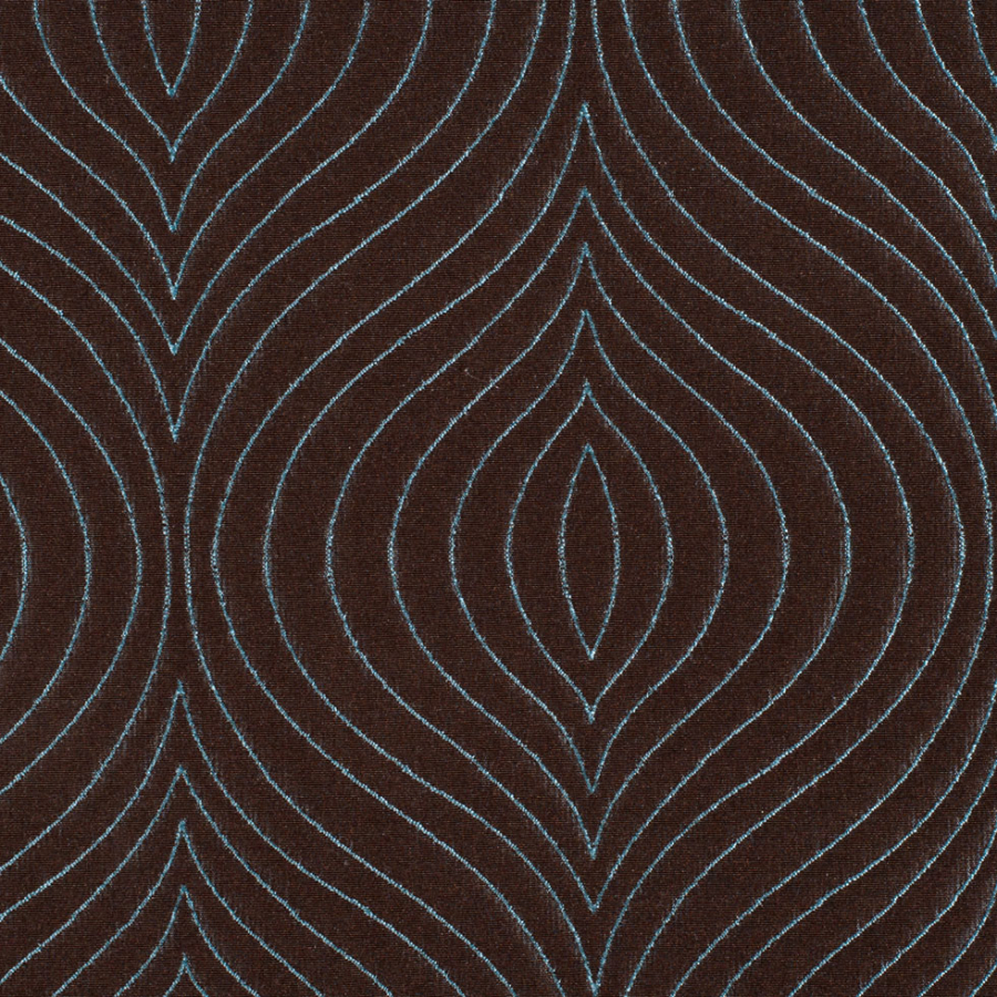Iridescent Chocolate/Blue Geometric Woven | Mood Fabrics