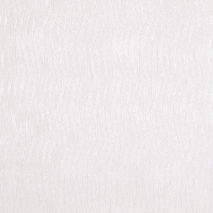 Sedefli Beyaz Cream Crinkled Faux Leather/ Vinyl | Mood Fabrics
