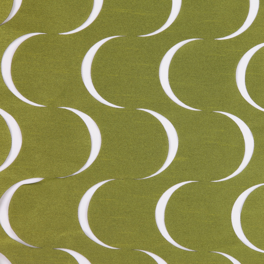 Green Lazer Cut Polyester | Mood Fabrics