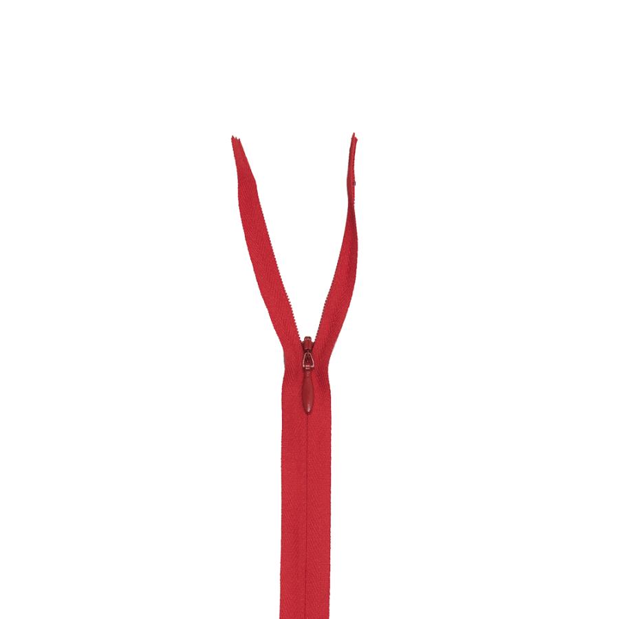 820 Bright Red 9 Invisible Zipper | Mood Fabrics