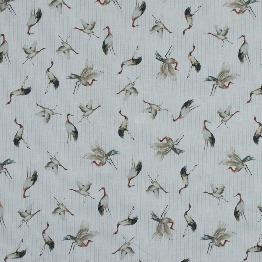 Mood Exclusive A Crane's Journey Cotton Voile | Mood Fabrics