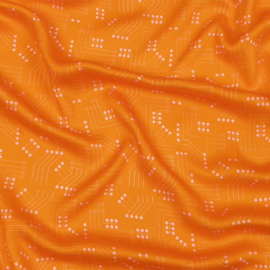 Mood Exclusive Orange Circuit Breaker Rayon Batiste | Mood Fabrics