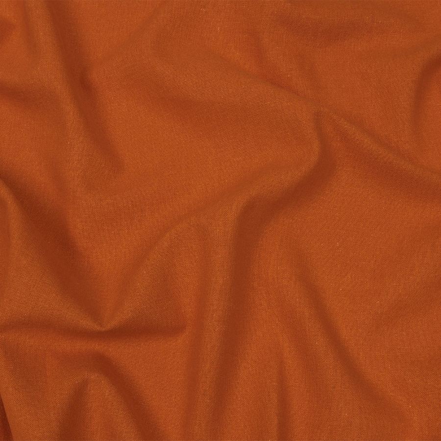 Mood Exclusive Maisie Harvest Pumpkin Linen and Rayon Woven | Mood Fabrics