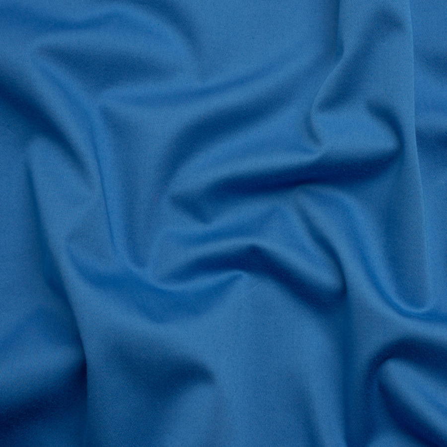 Mood Exclusive Carlos Blue Stretch Cotton Sateen | Mood Fabrics