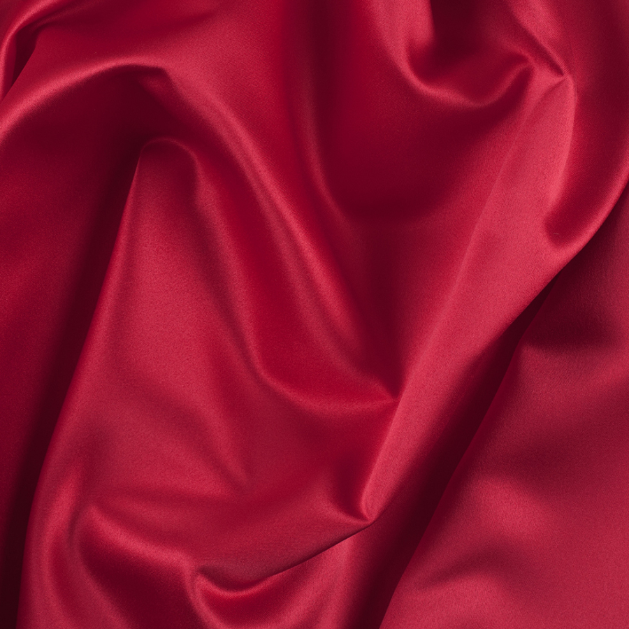 Valentine Red Solid Polyester Satin | Mood Fabrics