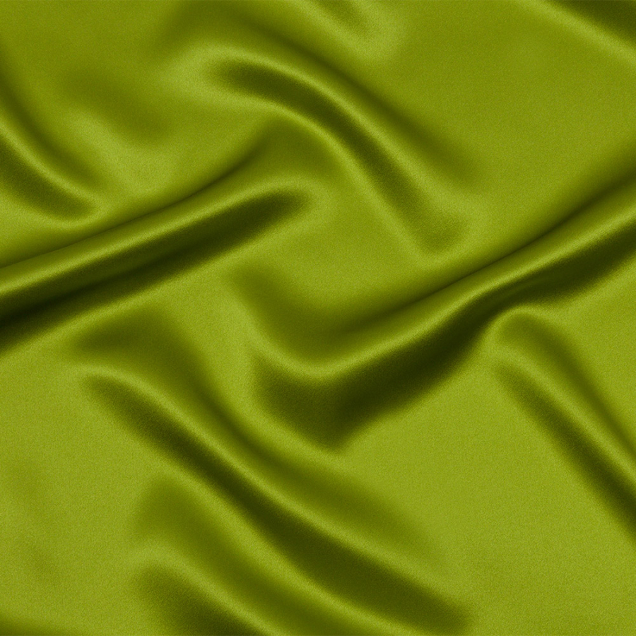 Dark Green Charmeuse 100% Pure Silk Fabric for Fashion 