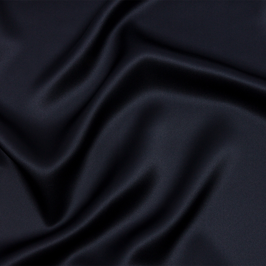 Premium Midnight Silk Charmeuse | Mood Fabrics