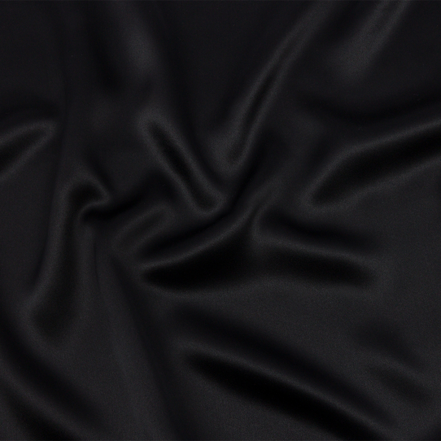 Premium Wide Black Silk Charmeuse | Mood Fabrics