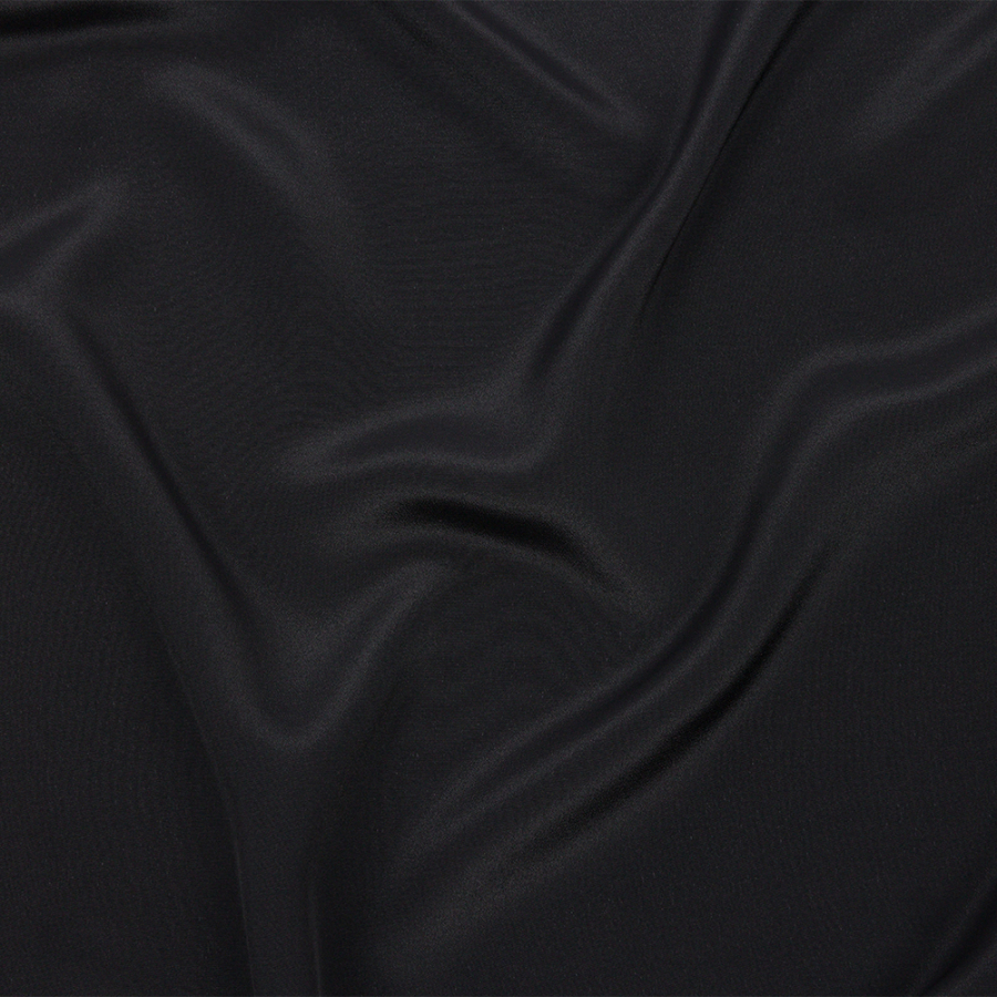 Designer Deadstock - Silk Jersey - Black/White Abstract Swirls