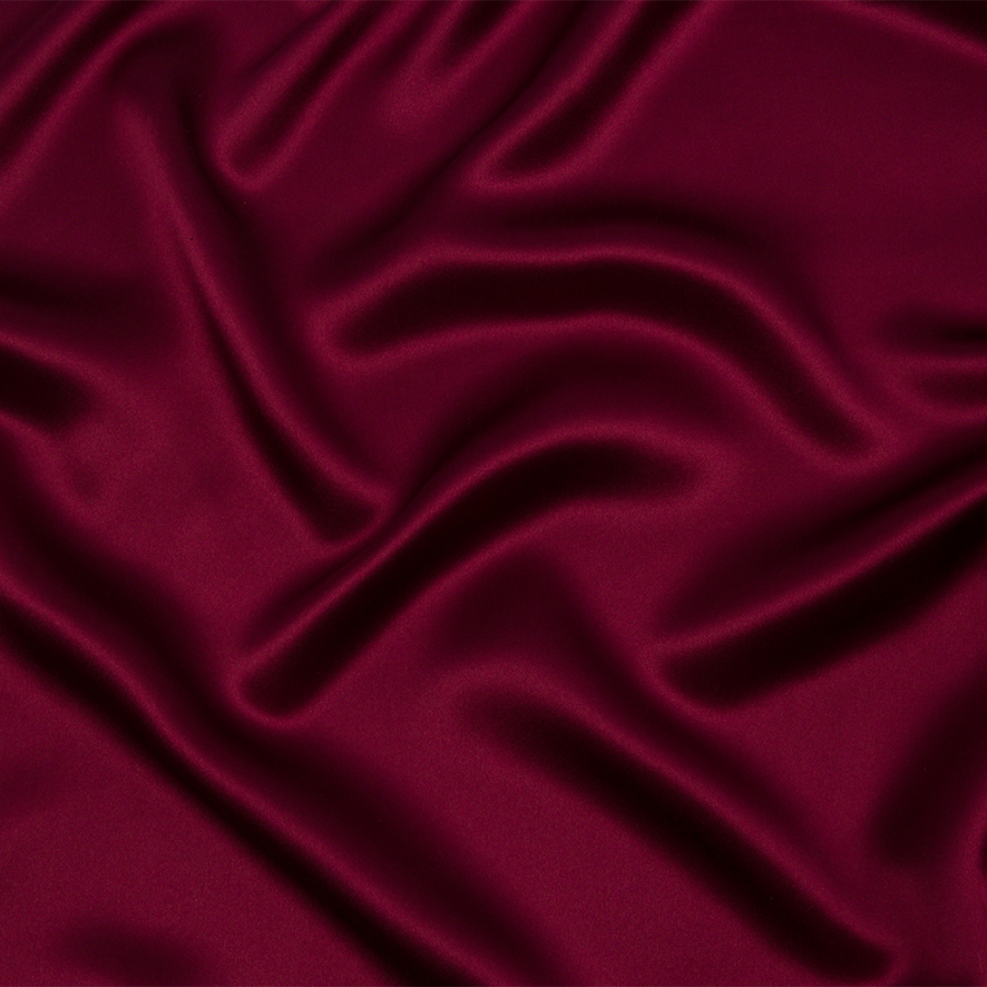 Premium Maroon Stretch Silk Charmeuse | Mood Fabrics