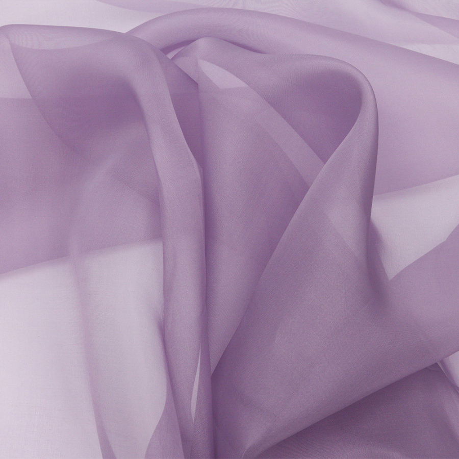 Premium Dusk Mauve Silk Organza | Mood Fabrics