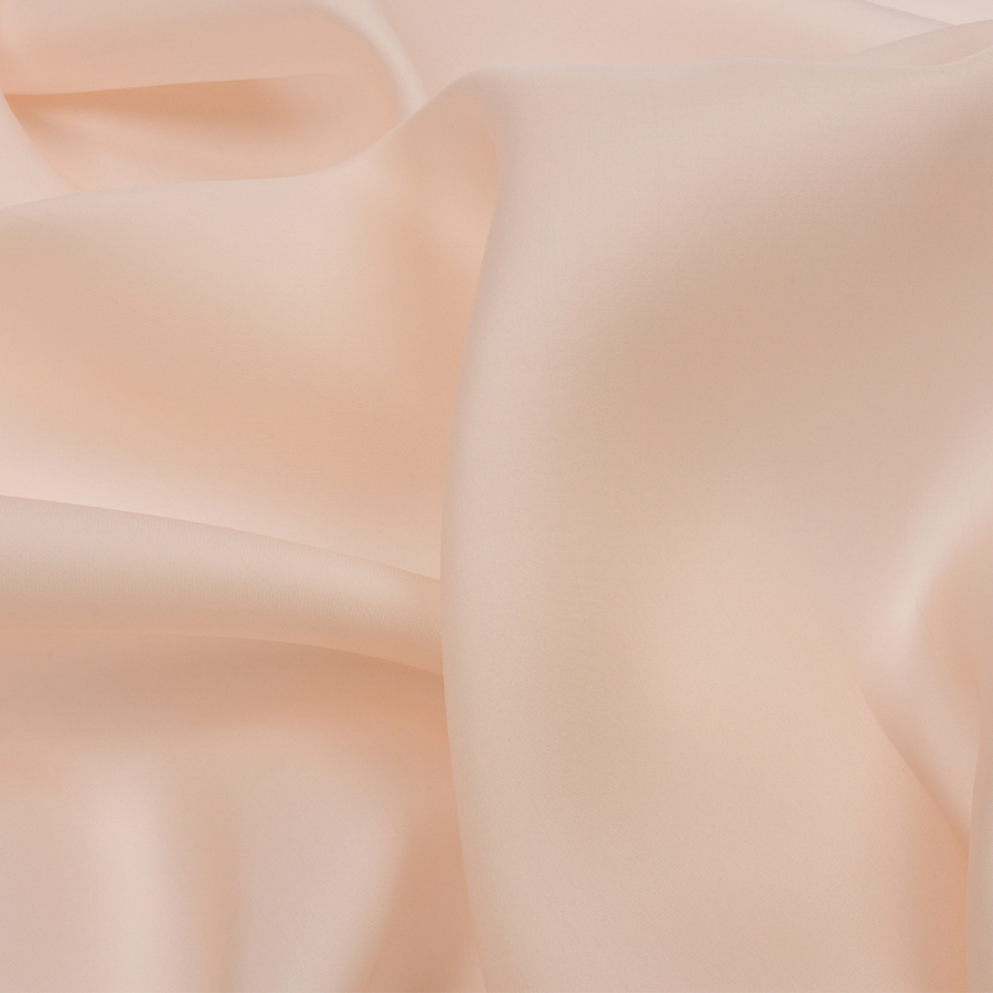 Premium Cream Pink Wide Silk Satin Face Organza | Mood Fabrics